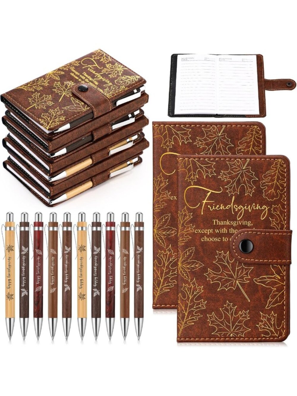 30 Sets Fall Thanksgiving Notebooks - Perfect Friendsgiving Gifts & Bulk
